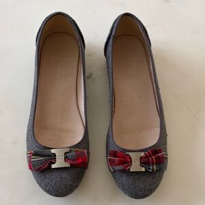 Charter Club Gray Plaid Bow Women's Flats